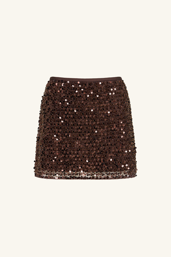 EVERLY MINI SKIRT - CHESTNUT_G
