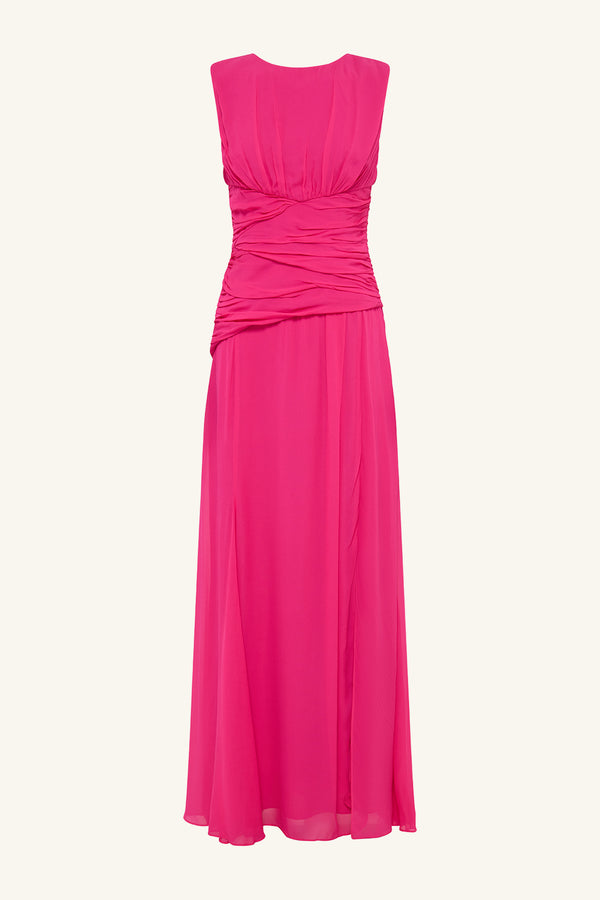 AYLAH SIDE SPLIT MAXI DRESS - FUCHSIA_G
