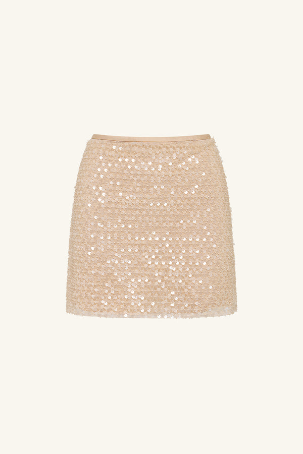 EVERLY MINI SKIRT - MACADAMIA_G