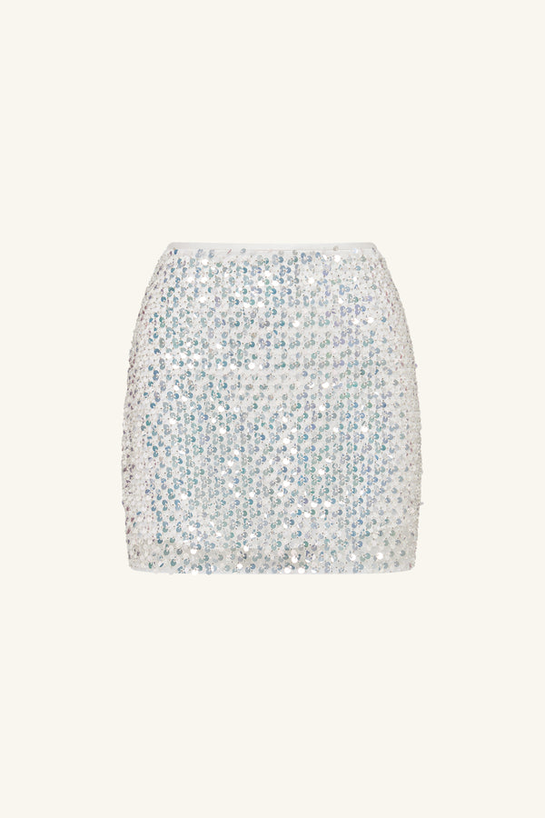 ASTERI MINI SKIRT - SILVER_G