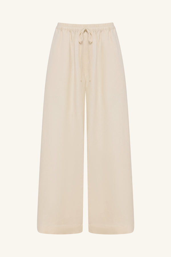 GIGI WIDE LEG PANT - ECRU_G
