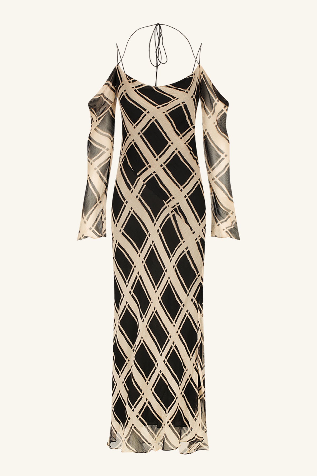 RICO OFF THE SHOULDER TIE MAXI DRESS_G