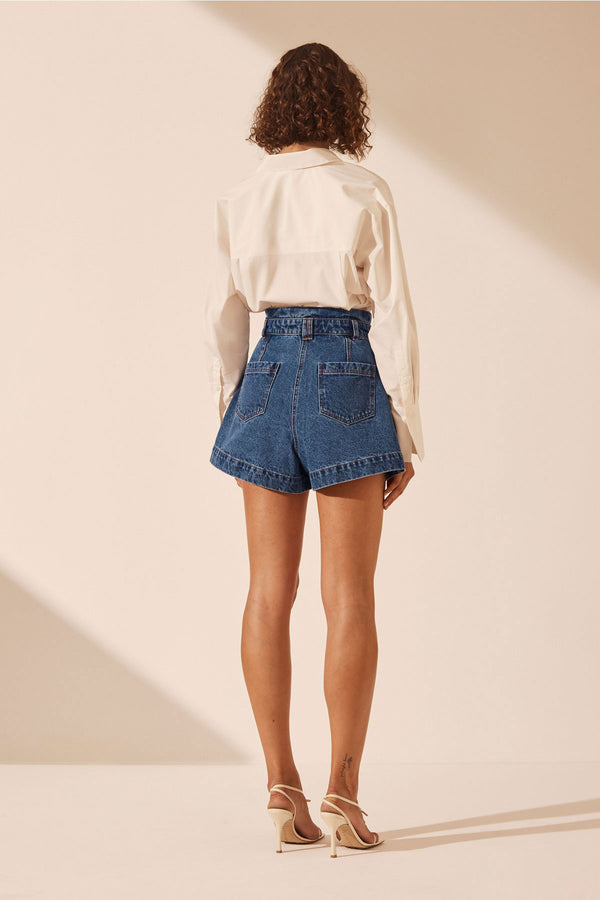 RAQUEL HIGH WAISTED FLARED SHORT_B2