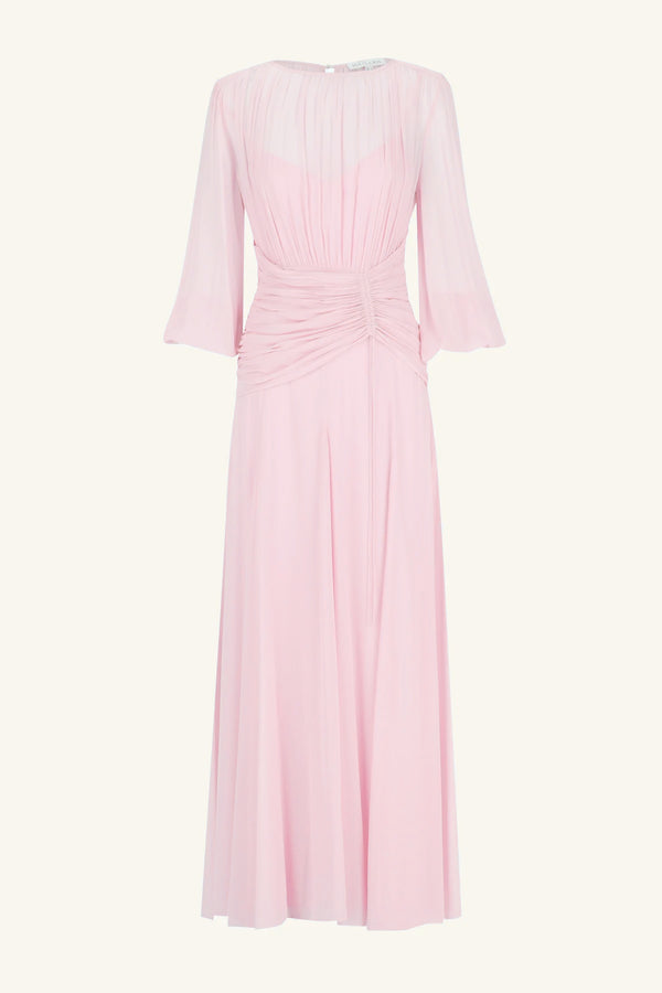 AMINA HIGH NECK BALLOON SLEEVE MAXI DRESS - FAIRYFLOSS_G