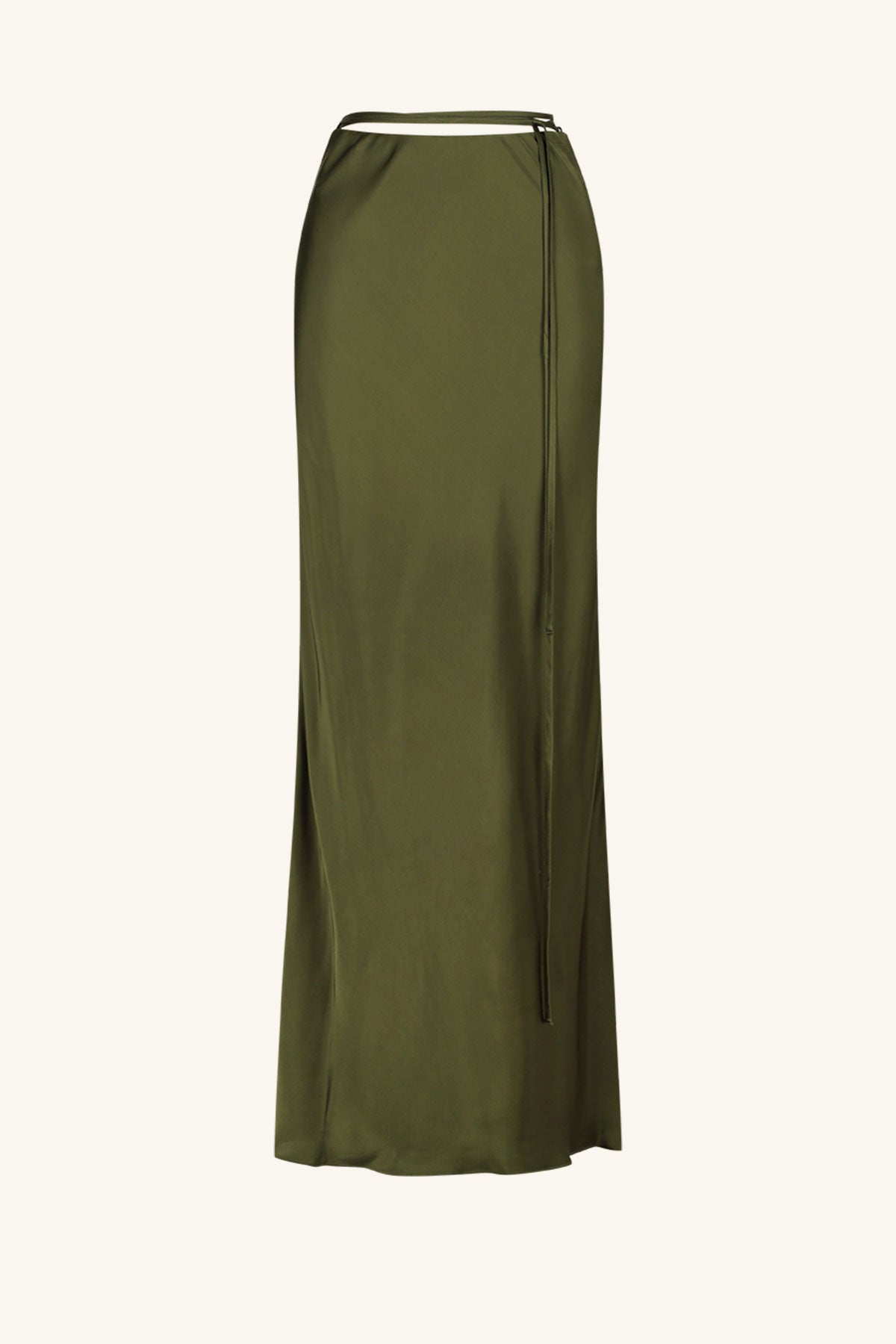 Green maxi skirt silk hotsell