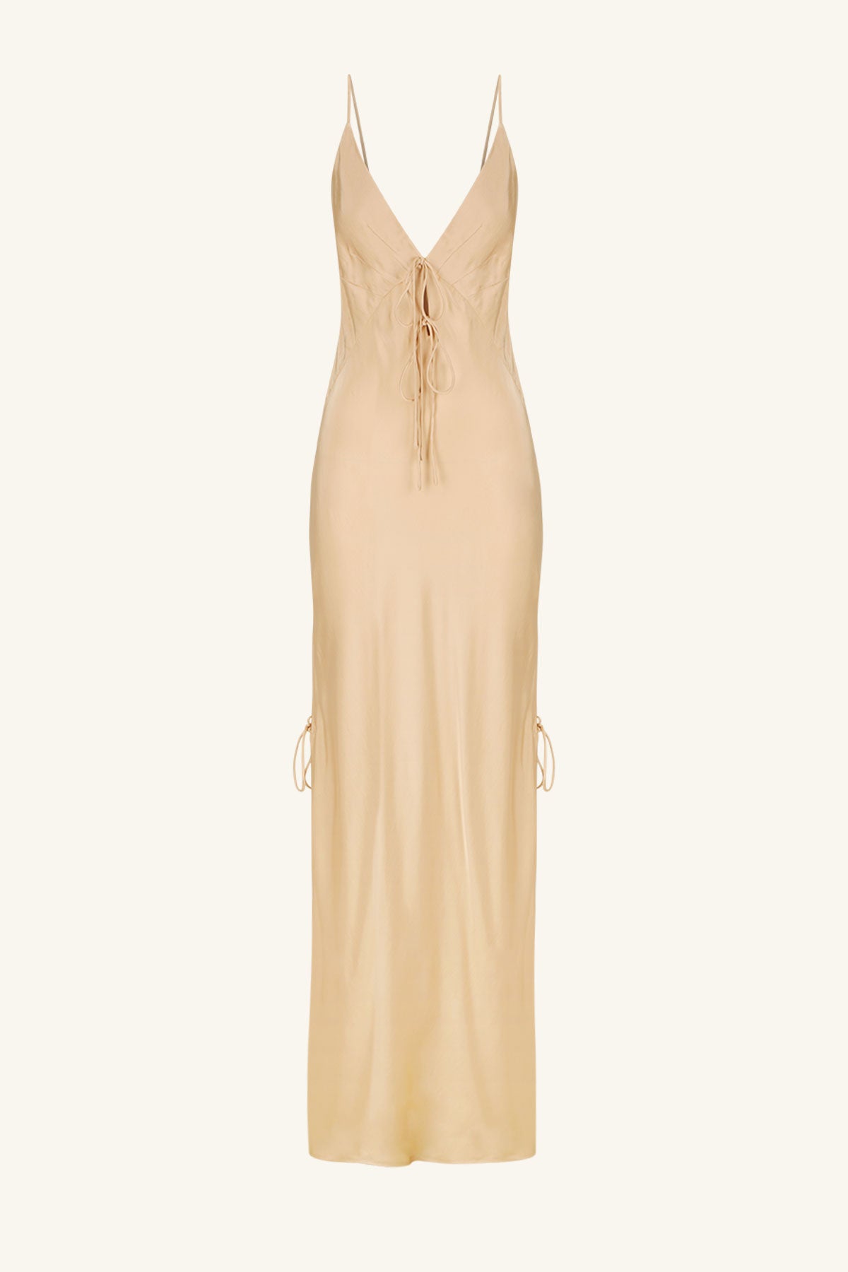 SHAE PLUNGED SLIP TIE MAXI DRESS OAT DRESSES SHONA JOY Shona Joy