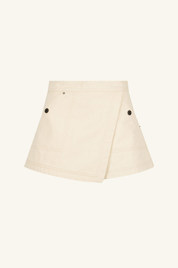 SIERRA WRAP DETAIL SKORT - CREAM_G