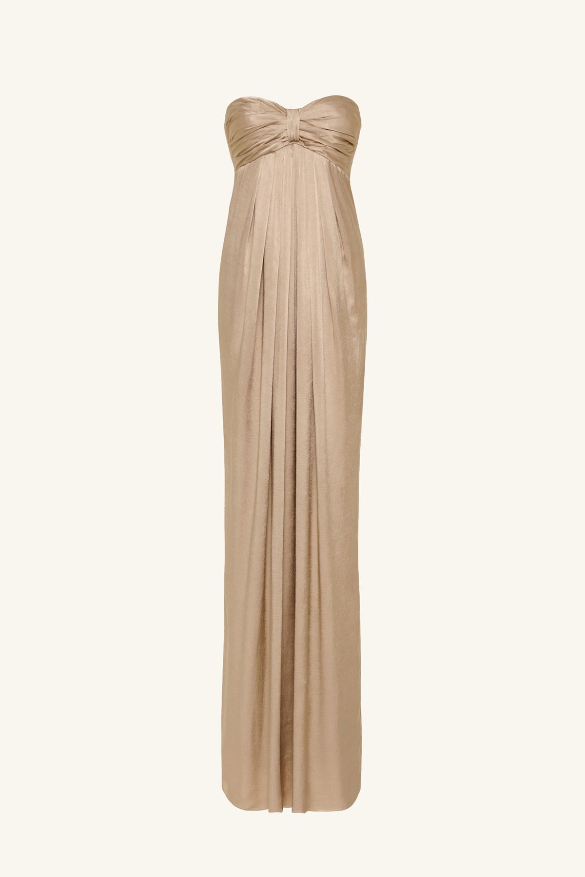 La Lune Strapless Knot Maxi Dress, Gold, Dresses