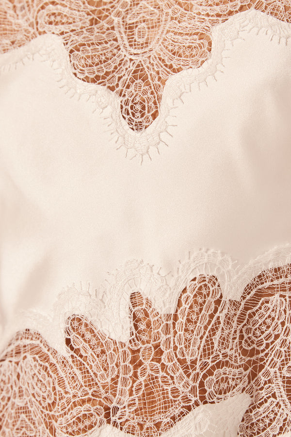 STRATUS LACE HIGH NECK MAXI DRESS - IVORY