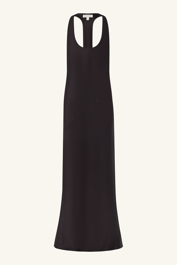 SAVANNA RACER BACK MAXI DRESS - BLACK_G
