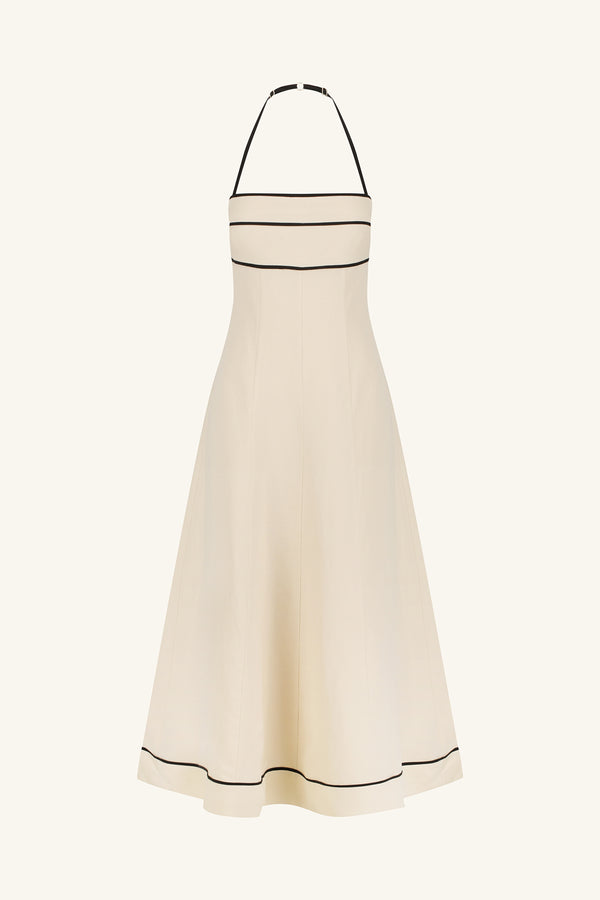 BILLIE CONTRAST PANELLED MIDI DRESS_G