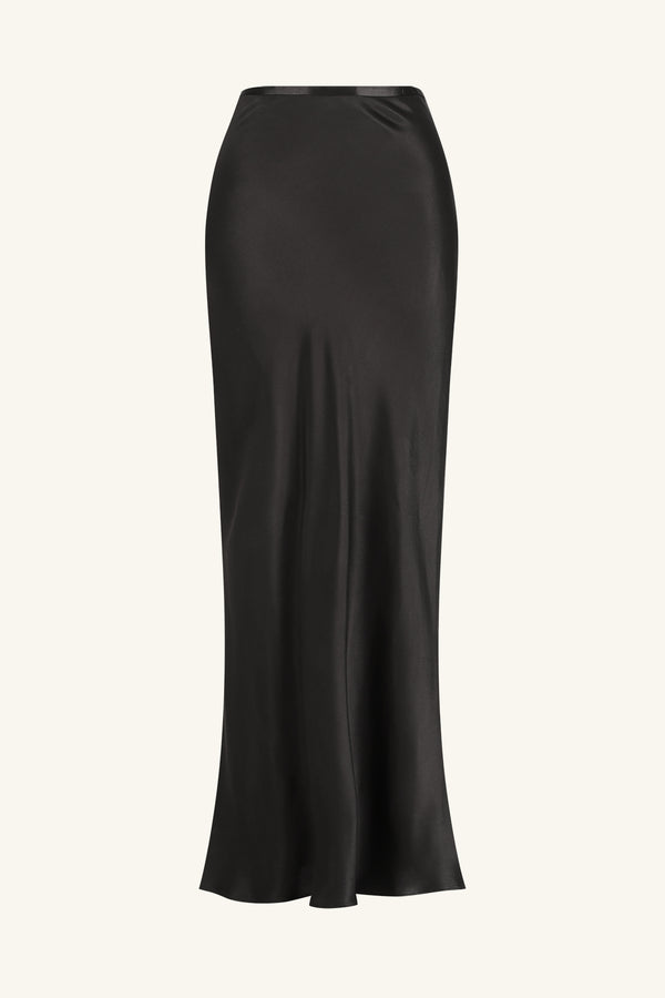 LA LUNE BIAS MAXI SKIRT - BLACK_G