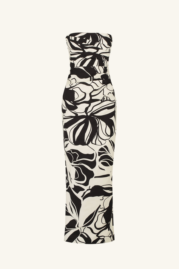 AZIZE STRAPLESS DRAPED MAXI DRESS_G