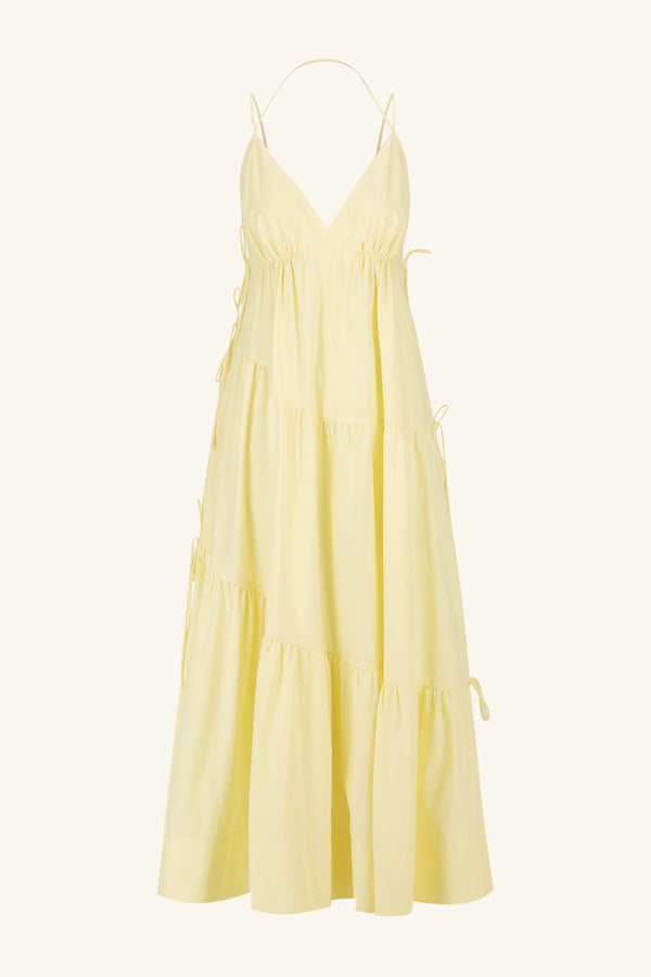 MAIORI TIERED MAXI DRESS - LEMON_G