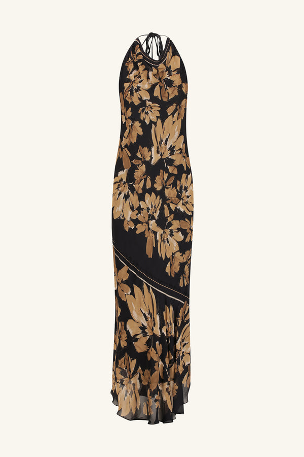 bleeker tie maxi dress Tie Dye Print Embellished Maxi Dress - Multicolor