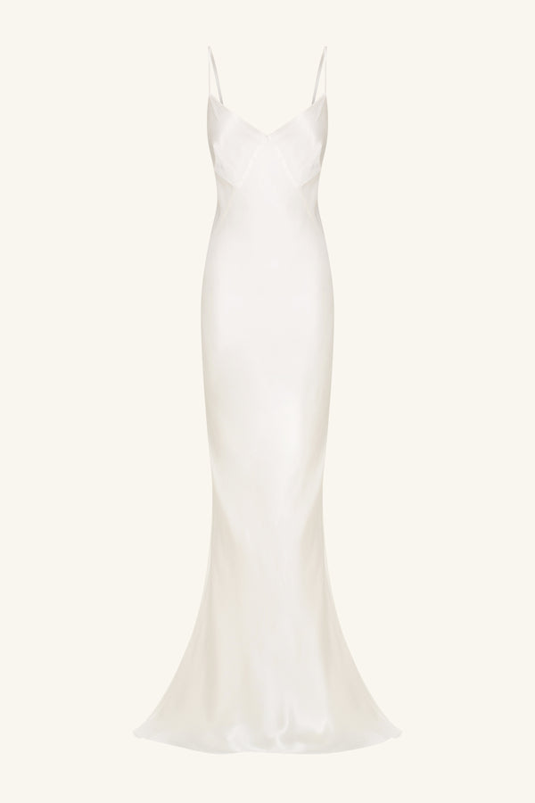 LA LUNE LOW BACK GOWN - WHITE_G