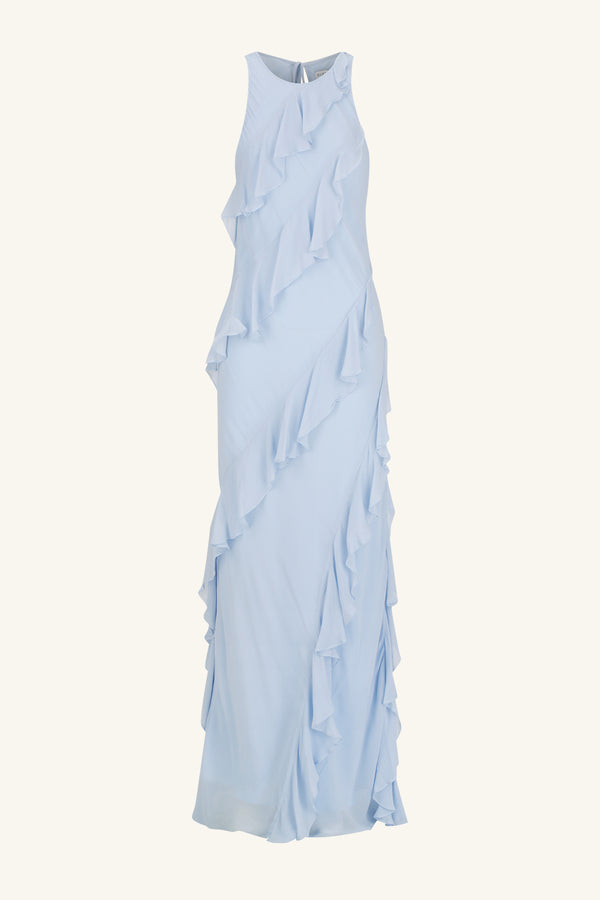 EMORY RUFFLE MAXI DRESS - ARCADIAN BLUE_G