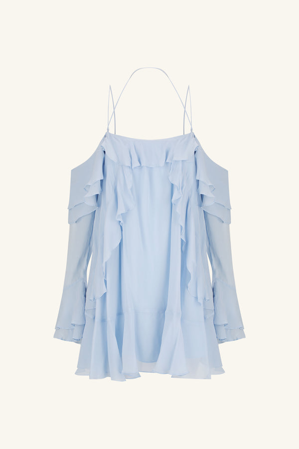 EMORY TIERED MINI DRESS - ARCADIAN BLUE_G