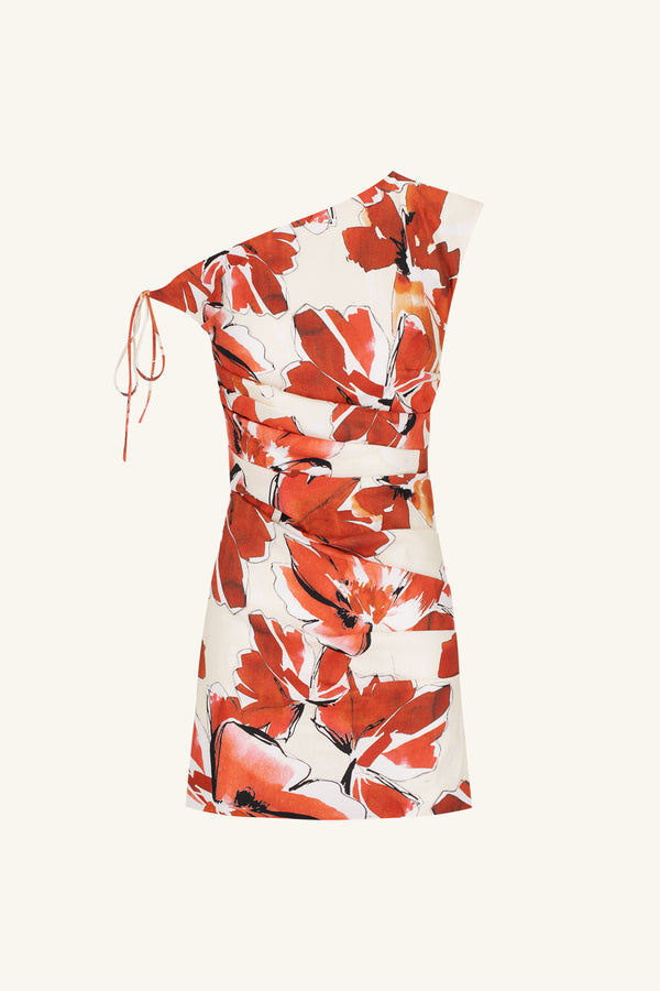 EMBER DRAPED MINI DRESS_G