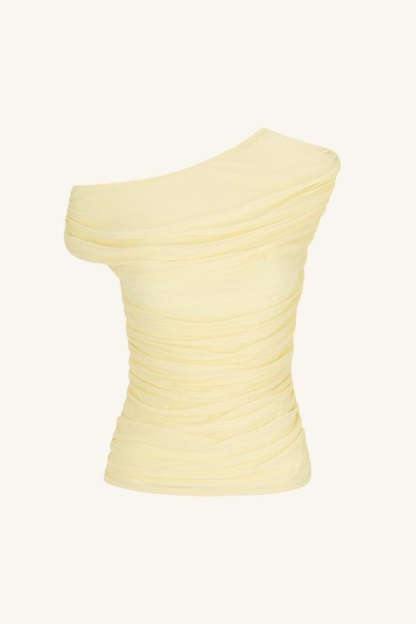 MIRA OFF SHOULDER TOP - SHERBET YELLOW_G