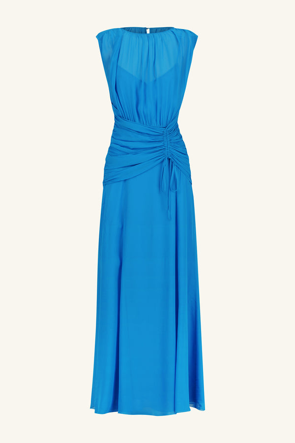 AMINA HIGH NECK MAXI DRESS - AQUA_G