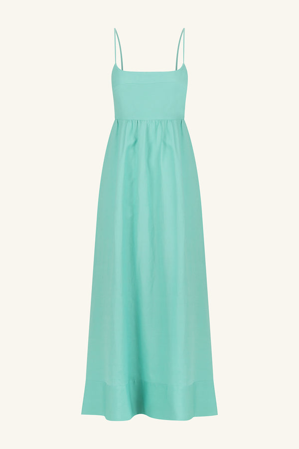 ALEC LOW OPEN BACK MAXI DRESS - POOL BLUE_G