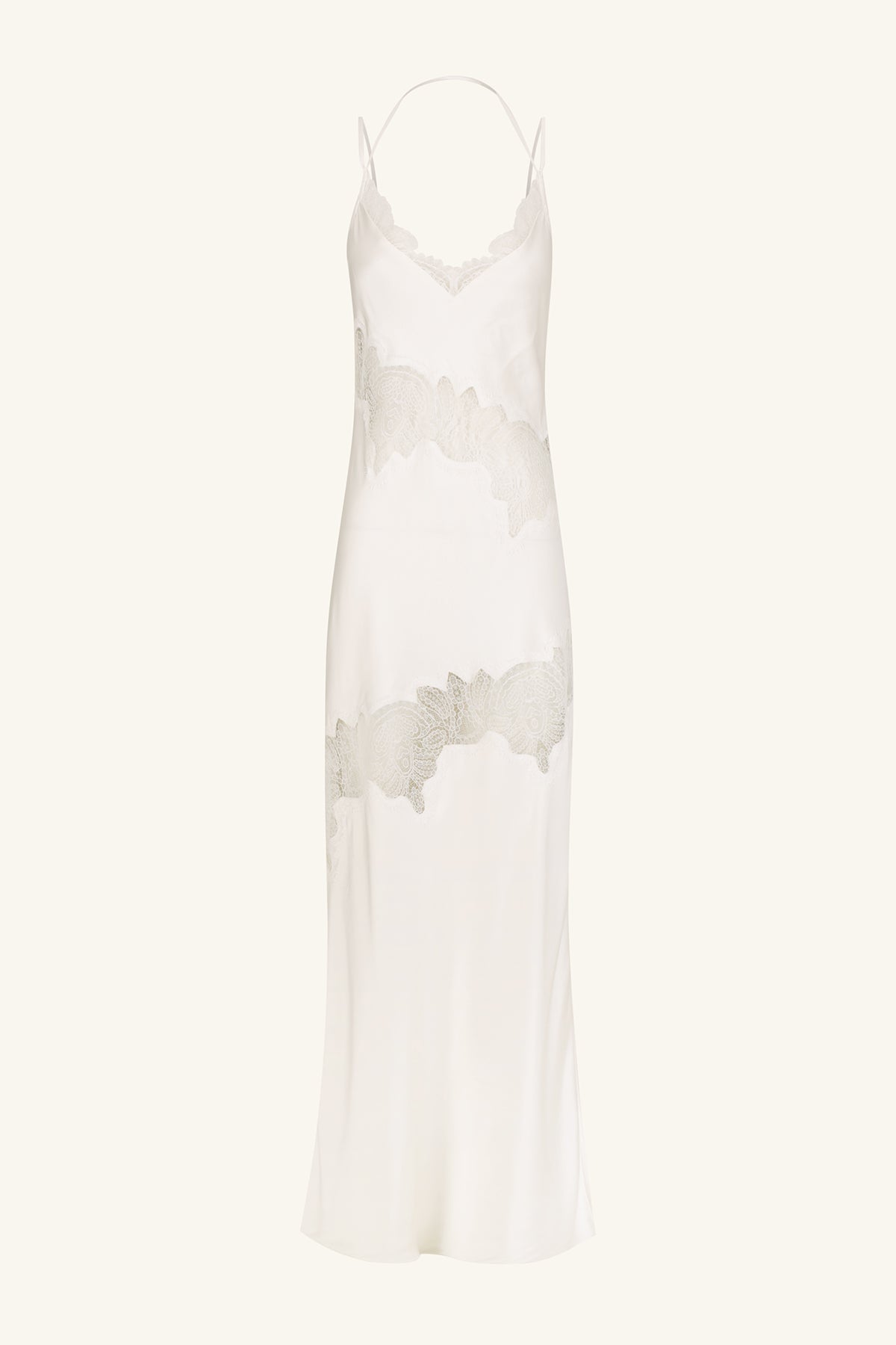 STRATUS LACE PANELLED MAXI DRESS - IVORY_G