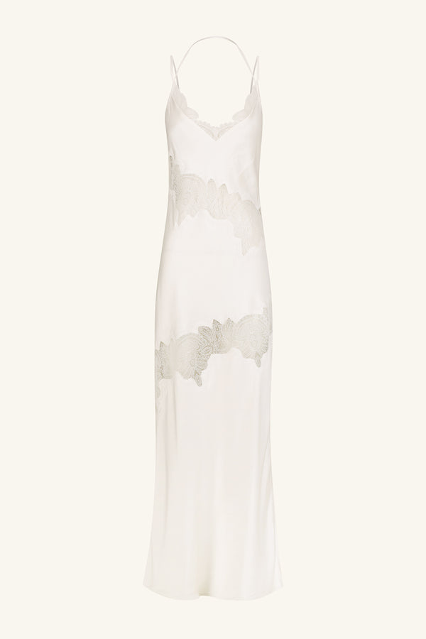 STRATUS LACE PANELLED MAXI DRESS - IVORY_G