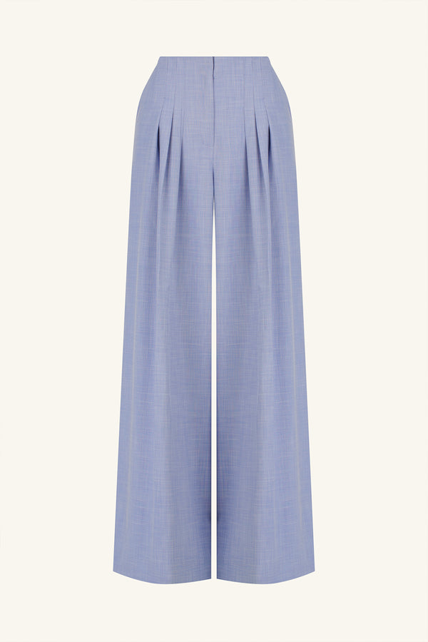 ASHER WIDE LEG PANT - CHAMBRAY BLUE_G