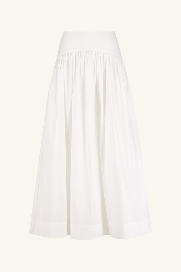 CAMPBELL GATHERED MAXI SKIRT - IVORY_G
