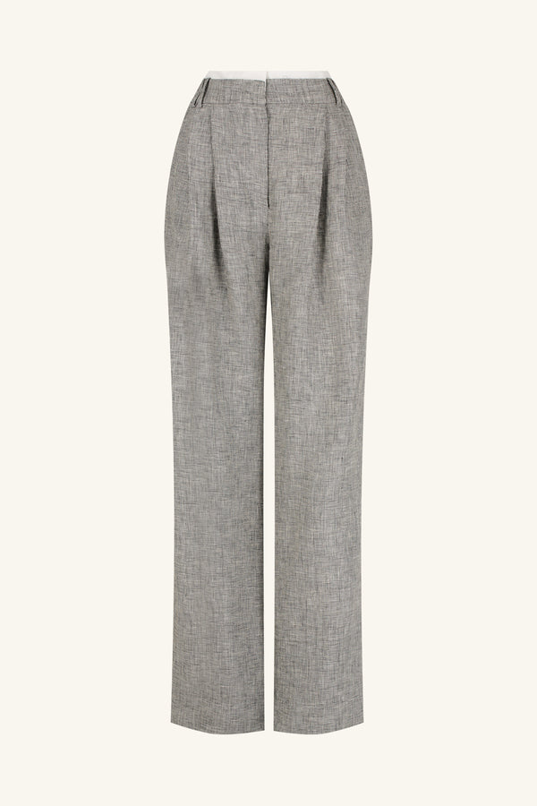 ELLIOT DOUBLE WAIST BAND PANT - CONCRETE_G