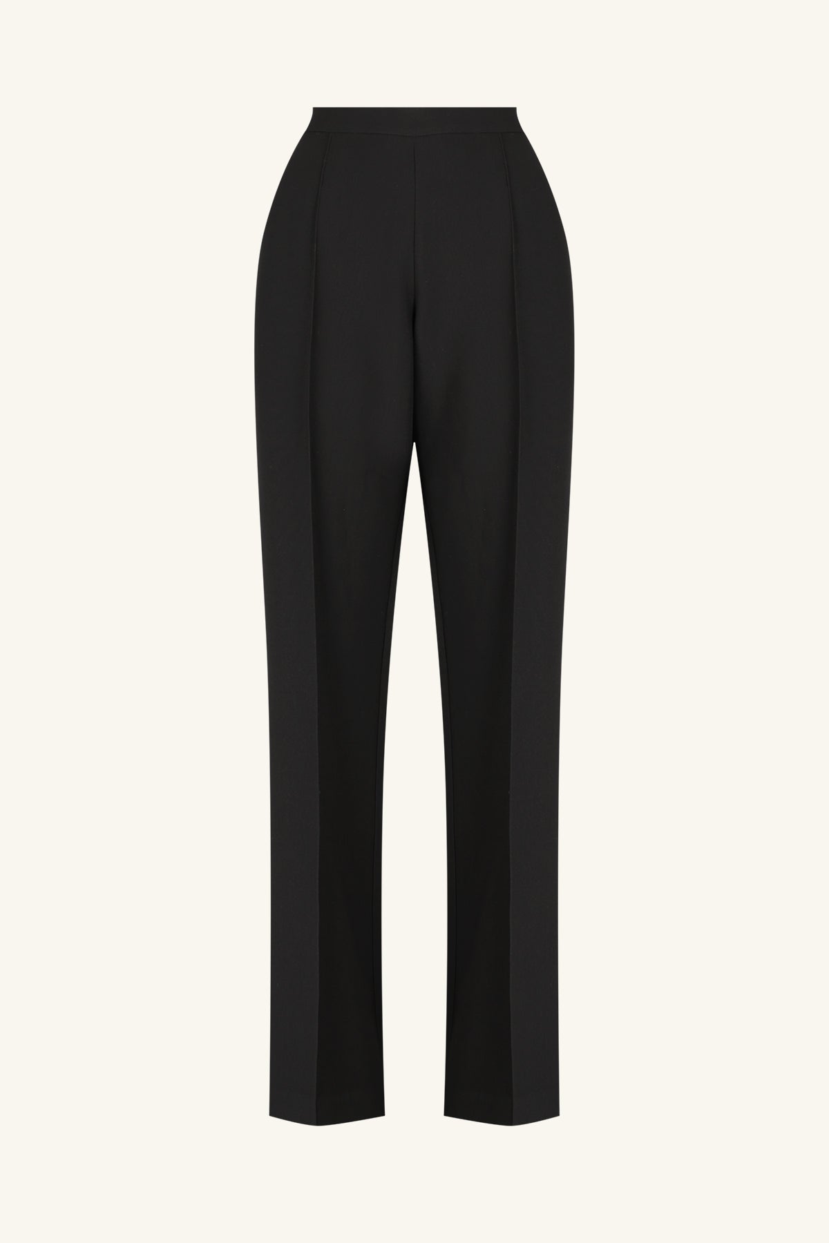 IRENA STRAIGHT LEG PINTUCK PANT - BLACK_G