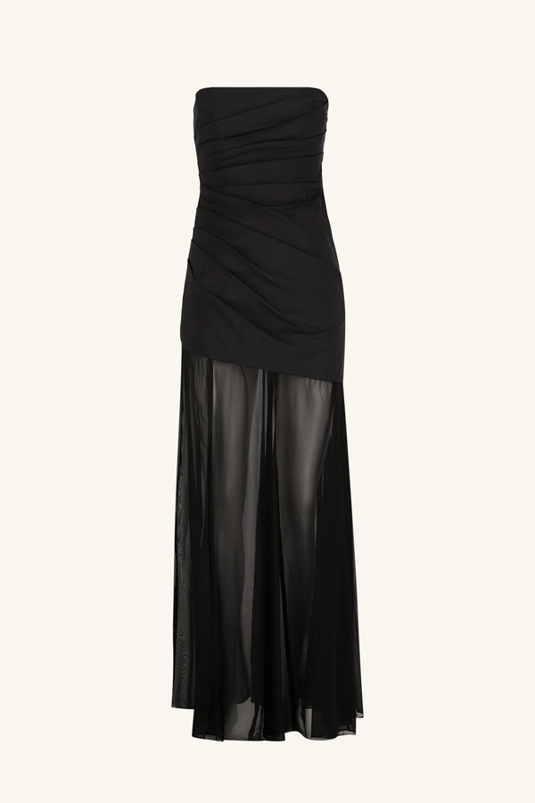 knee length dresses for ladies Blaine Black Viscose Maxi Dress main image 0
