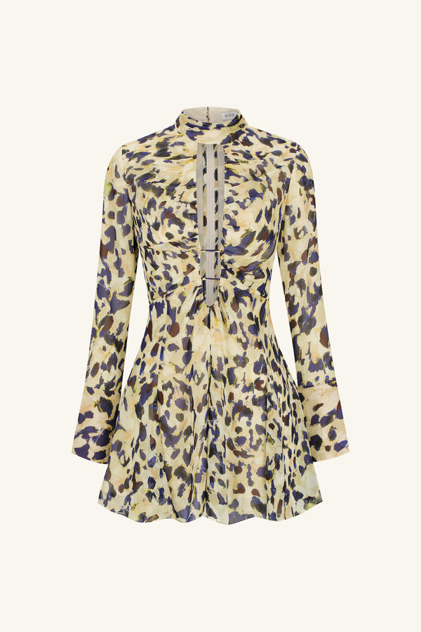 KINETIC HIGH NECK MINI DRESS_G