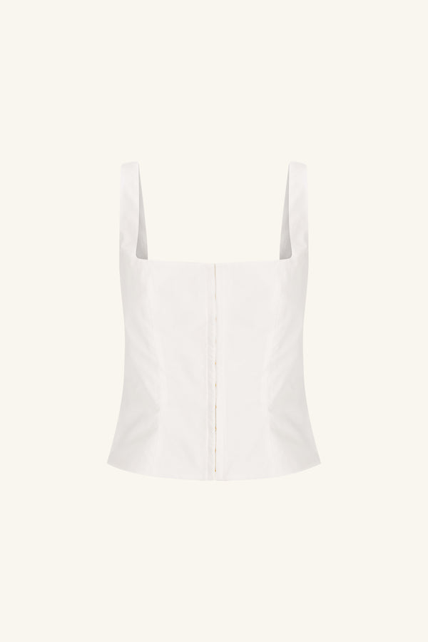 MAIORI SQUARE NECK TOP - IVORY_G