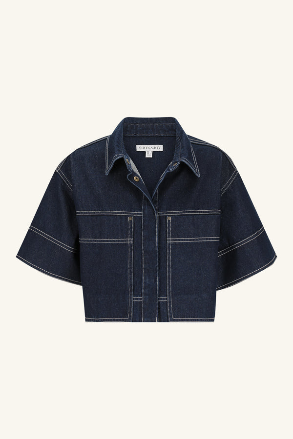 JAQUES CROPPED SHORT SLEEVE SHIRT_G