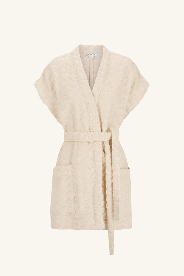 PAULINE SLEEVELESS ROBE - BONE_G