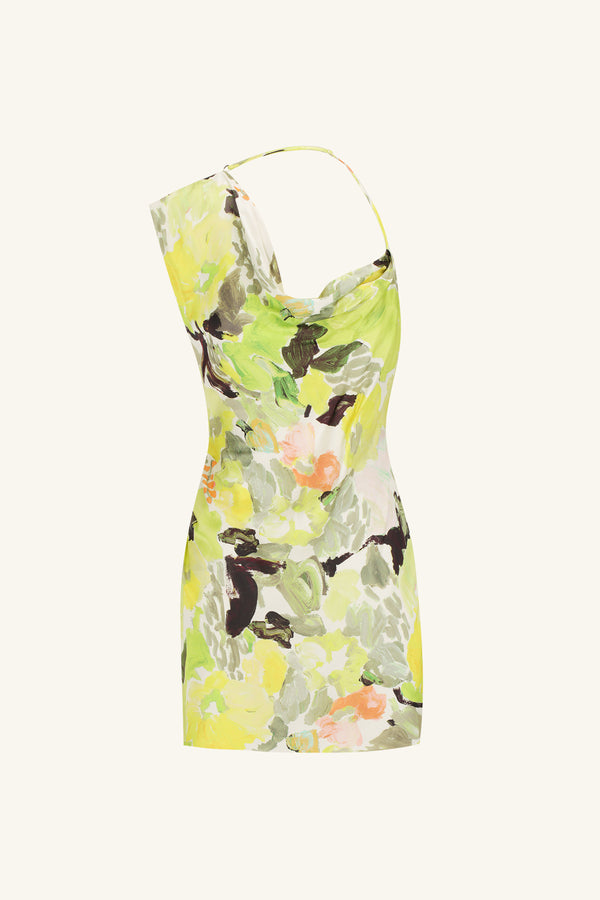 MIDELTON ONE SHOULDER DRAPED MINI DRESS_G