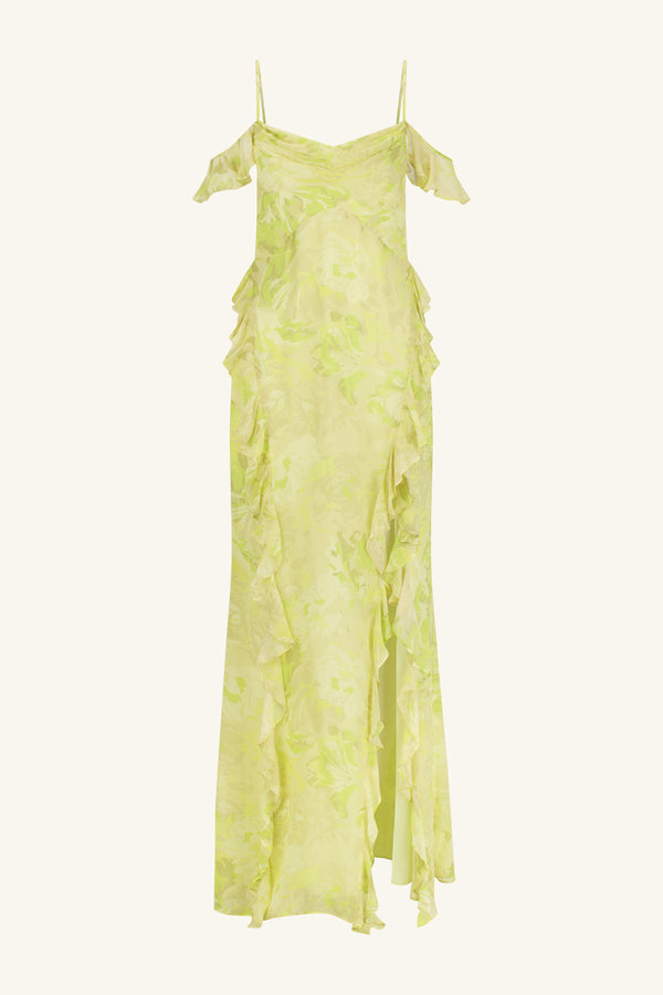 MILLER RUFFLE COWL MAXI DRESS_G