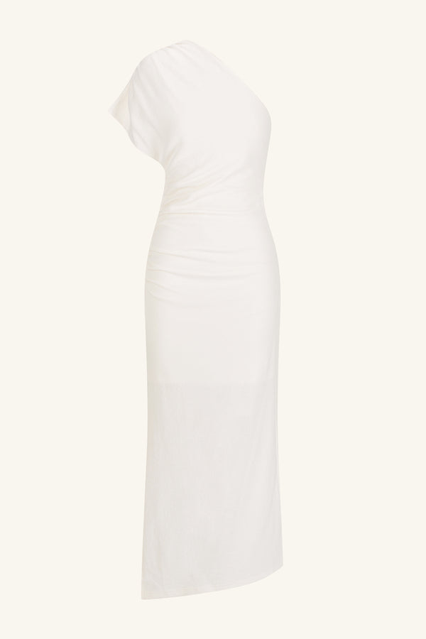 BEAU ASYMMETRICAL MIDI DRESS - IVORY_G