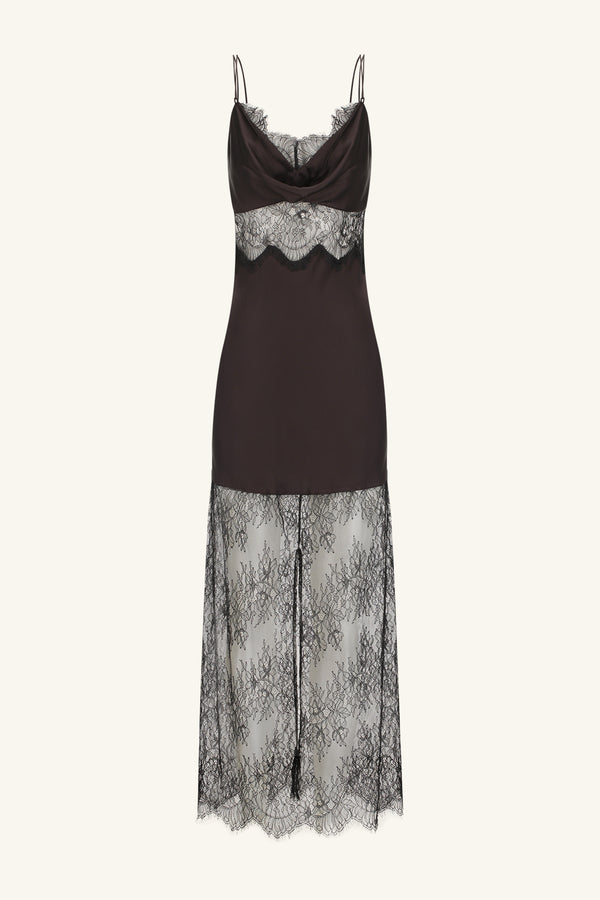 LABYRINTH LACE MAXI DRESS - BLACK_G