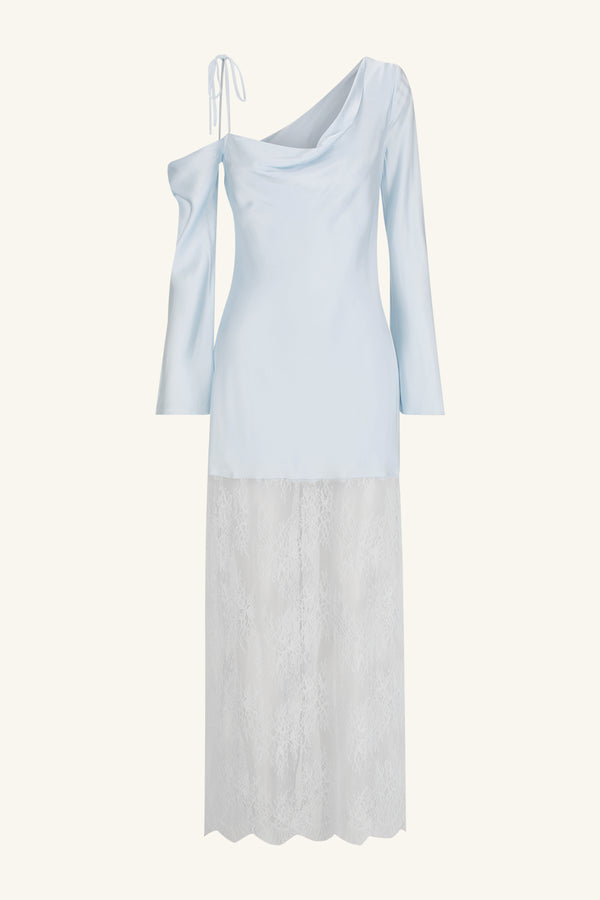 LABYRINTH LACE LONG SLEEVE MAXI DRESS - PALE BLUE_G