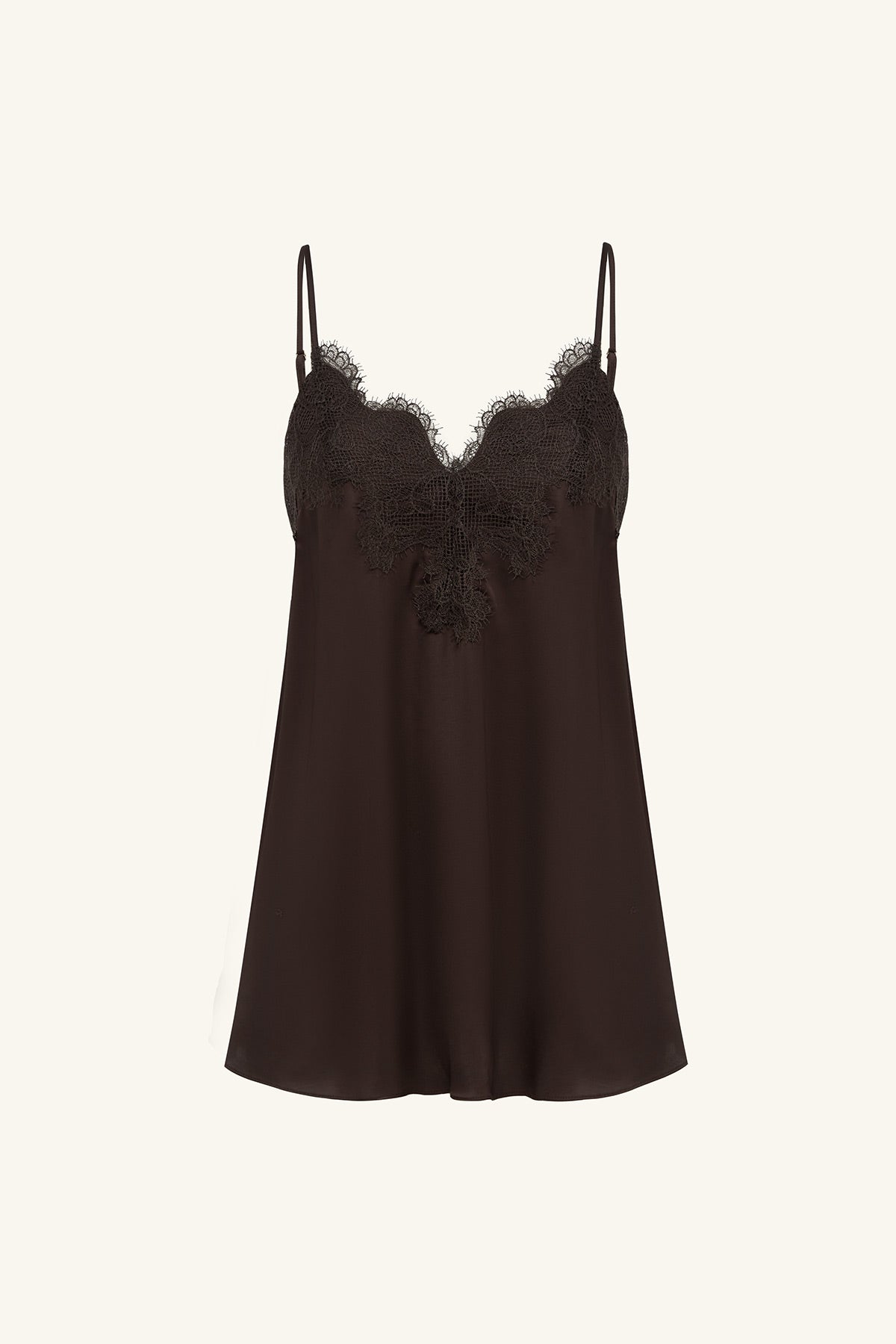 Simona Lace Cami | Espresso | Tops | Shona Joy