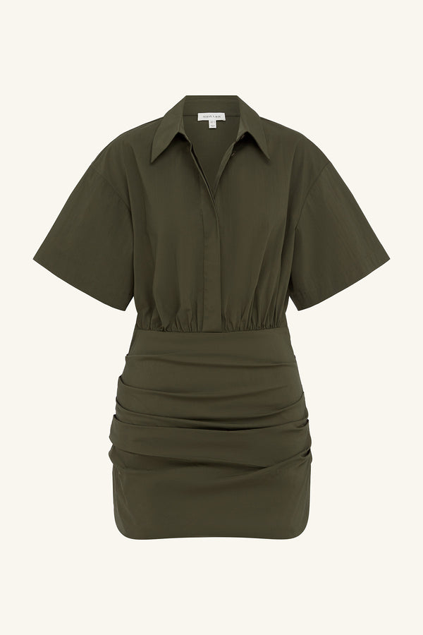 slim fit dress slacks Campbell Shirt Fitted Mini Dress | Jungle | Dresses