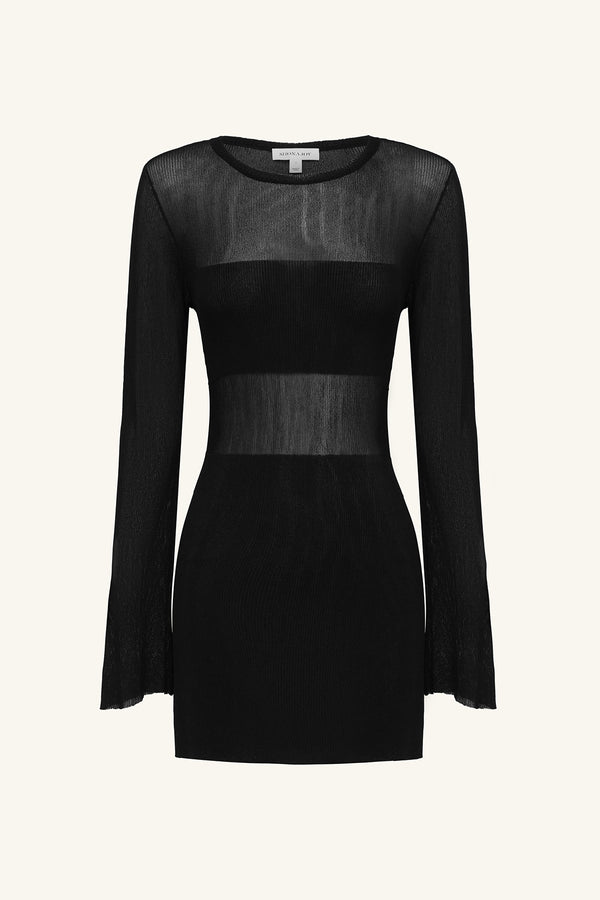Rohe Long Sleeve Mini Dress | Black | Dresses | Shona Joy Rohe Long Sleeve Mini Dress | Black | Dresses | Shona Joy