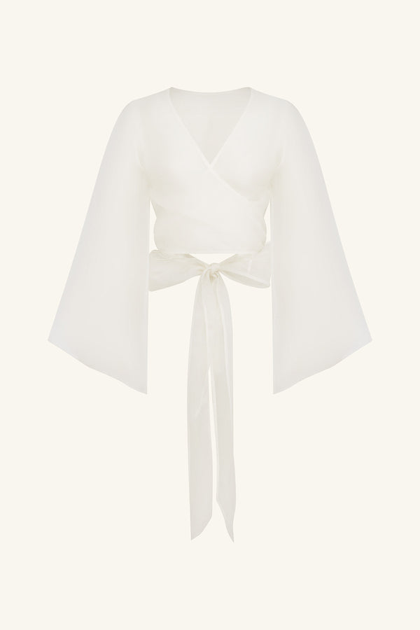 LIA SILK WRAP TOP_G