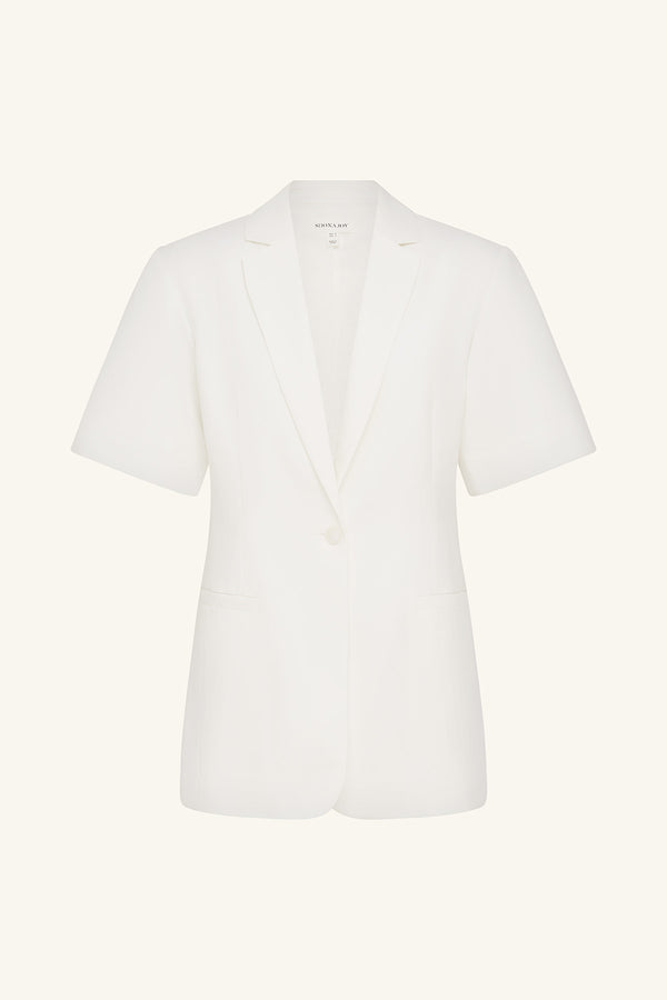 FELIX SHORT SLEEVE BLAZER - COCONUT_G