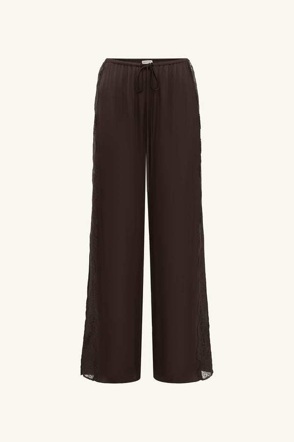 SIMONA LACE SIDE PANEL PANT - ESPRESSO_G
