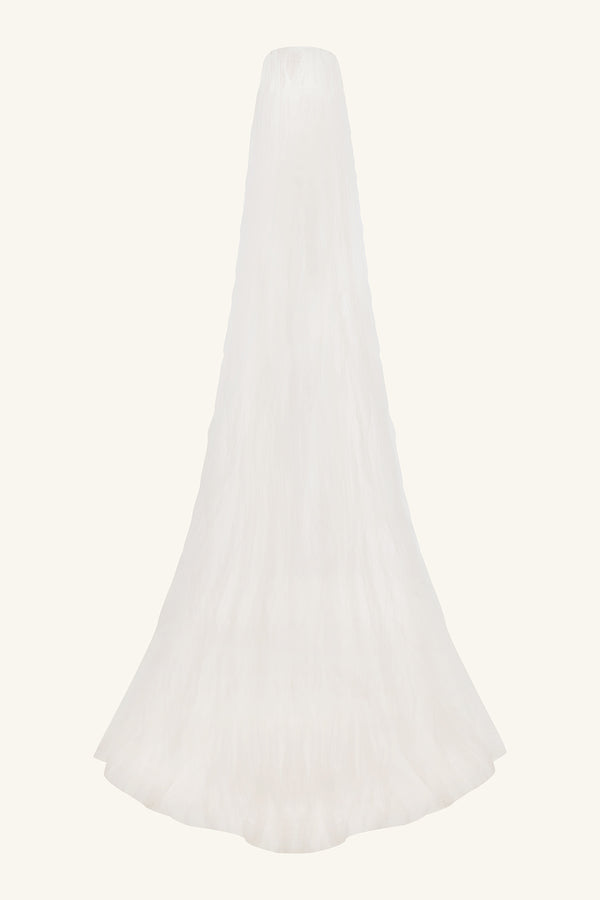 HALO PLEATED VEIL - IVORY_G