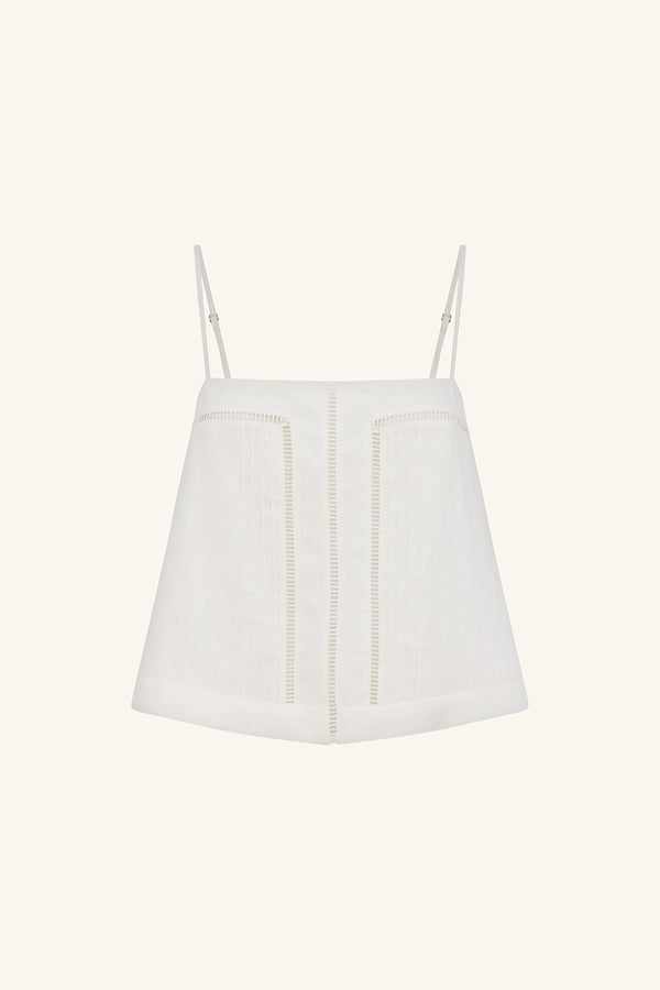 TOMMY LINEN CAMI - IVORY_G